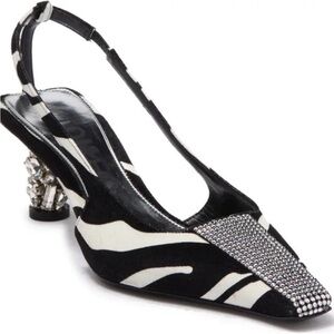 NWB TOM FORD Sequin & Beaded Slingback Kitten Heel Pump